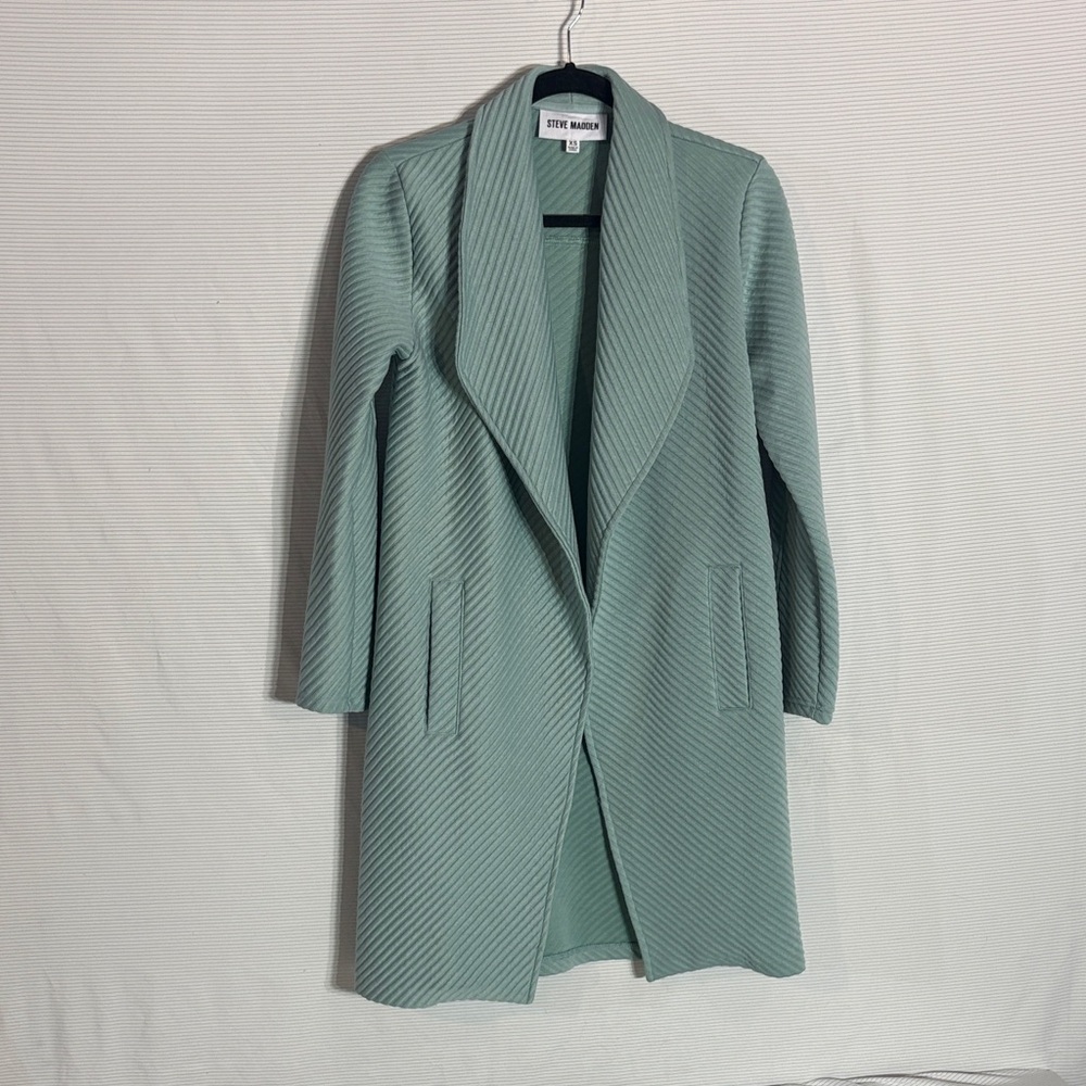 BB Dakota Steve Madden Ribbed Light Green Thick Coatigan- Size XS